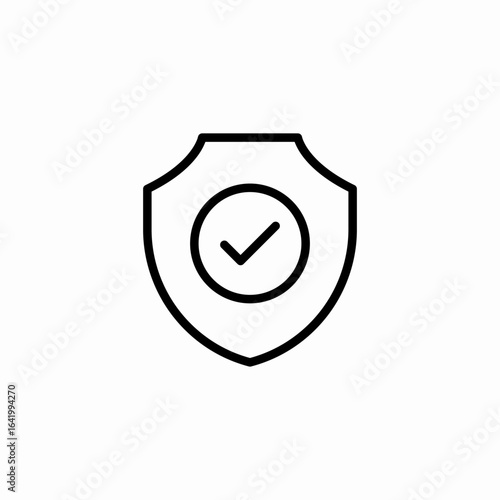 secure shield check icon sign vector