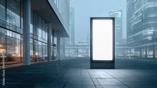 Wallpaper Mural Blank Billboard Mockup in Modern Cityscape, Ideal for Advertising and Marketing Campaigns, Commercial Space Torontodigital.ca
