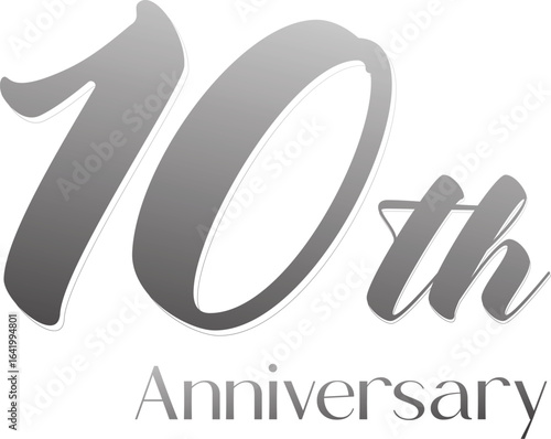 Принти на полотні 10th Anniversary Vector badge 10th year Banner