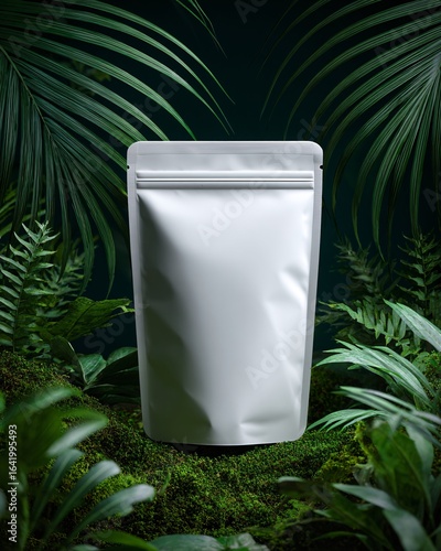 Blank Foil Pouch in Lush Tropical Foliage