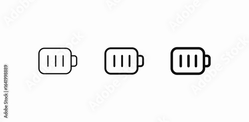 charged battery bars icon sign vector