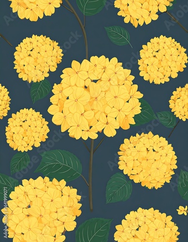 Yellow flowers pattern design