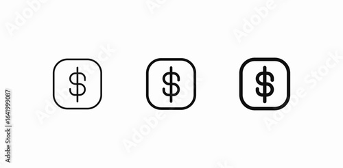 dollar sign currency icon sign vector