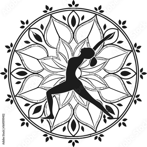 yoga exercise silhouette collection