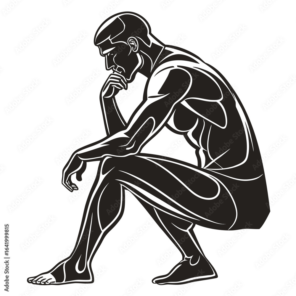 Fototapeta premium black and white image of a young man