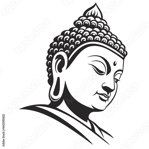 buddha head silhouette