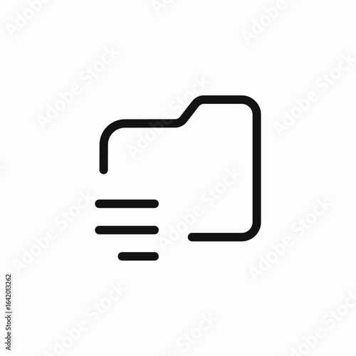 folder with lines icon sign vector