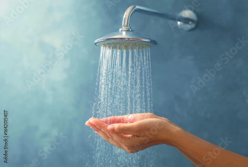 Showering Hands with Water