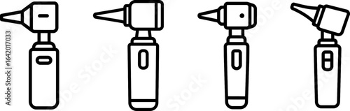 Otoscope medical outline vector