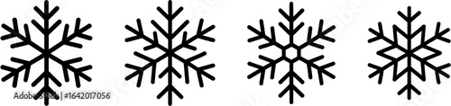 Snowflake winter outline vector