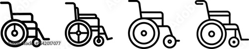 Wheelchair medical outline vector