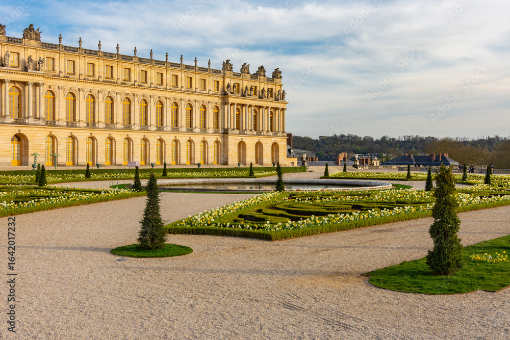 Obraz premium Versailles palace and gardens in spring, Paris suburbs, France