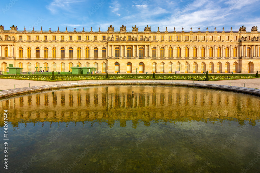 Fototapeta premium Versailles palace and gardens in spring outside Paris, France