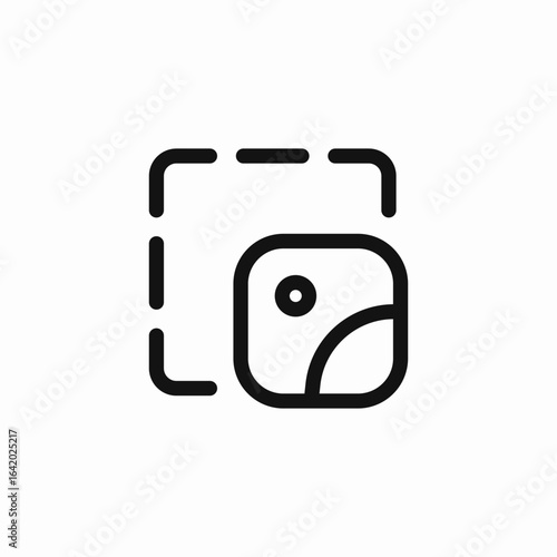 crop image box icon sign vector