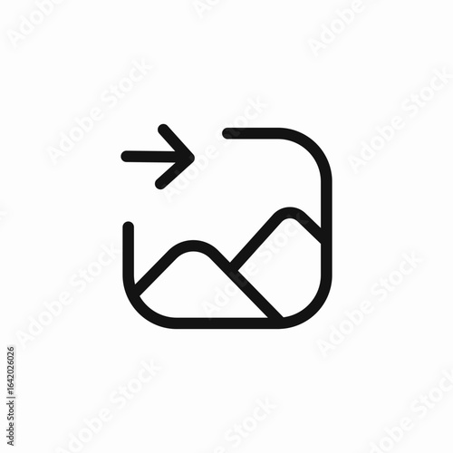 image export out icon sign vector