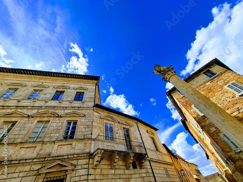 The historical village of montepulciano in tuscany, italy