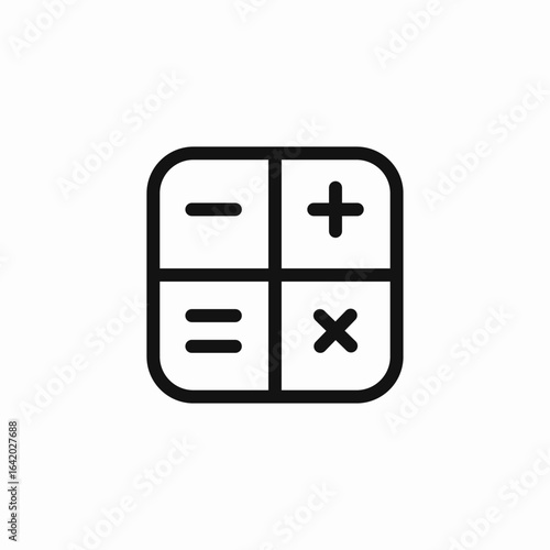 square calculator icon icon sign vector