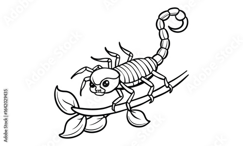 Scorpion t shirt design silhouette and vector line art, high-quality illustration ideal for adult coloring books, art therapy, relaxation and stress relief printable designs