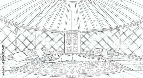 Inside a Traditional Mongolian Yurt