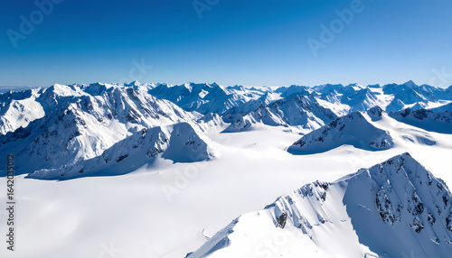 Snowy mountain peaks glacier landscape