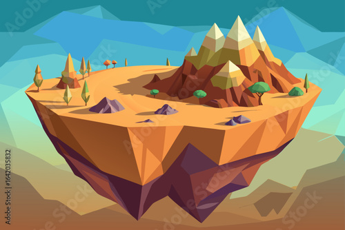 Dreamy Vector Canyon Background With Misty Light Effects