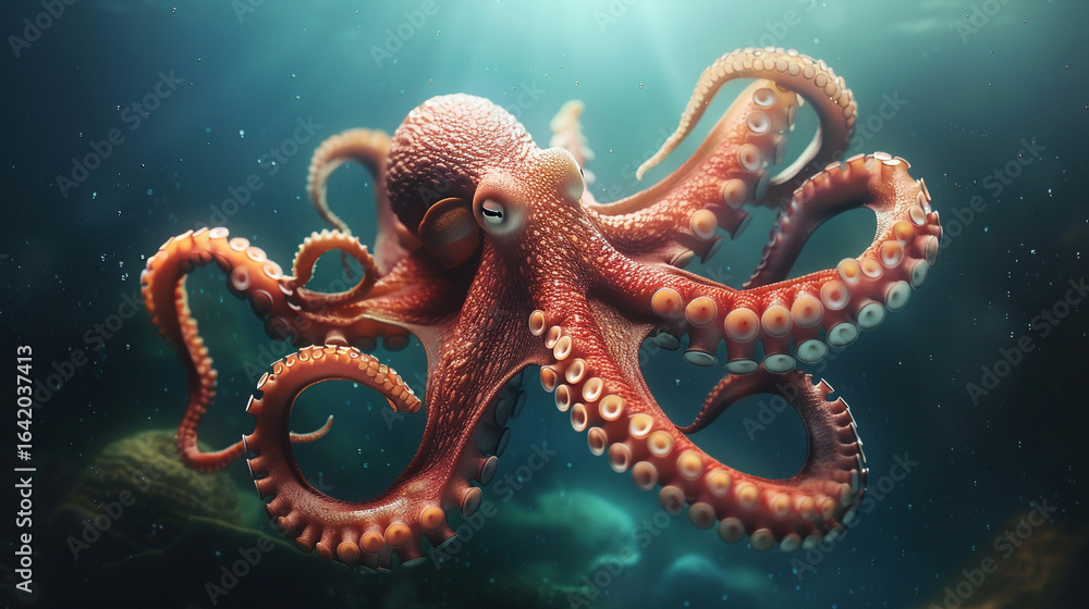 Obraz premium Octopus in the sea