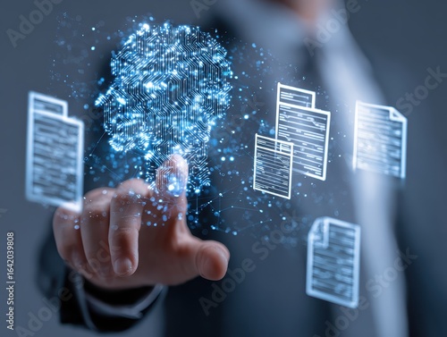 Artificial intelligence (AI) is used by businessmen in document management systems, online documentation databases, and digital file storage systems or software, record keeping, database technology