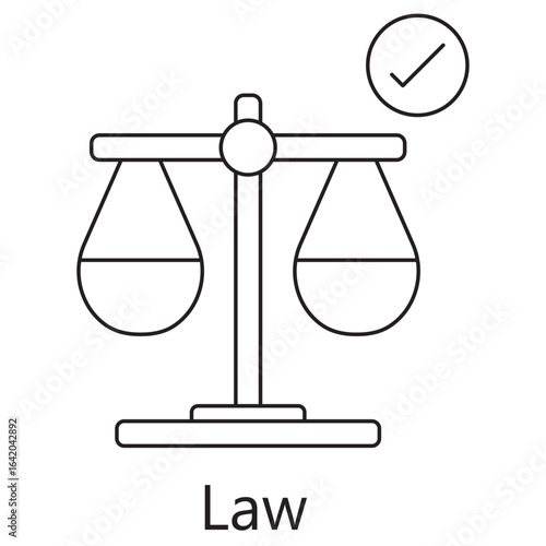 Law Icon, Criminal Law, Civil Law, Family Law, Labor Law, Property Law, vector