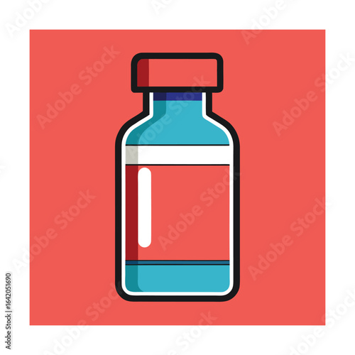 Covid 19 Vaccine Bottle with Liquid Inside