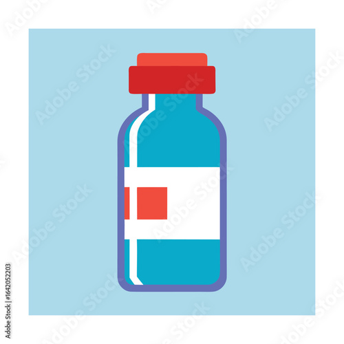 Empty Covid Vaccine Bottle Concept