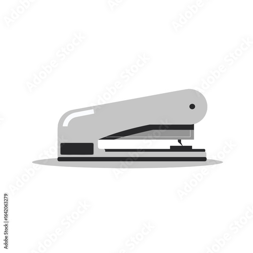 Isolated silver stapler for office or school stationery supply