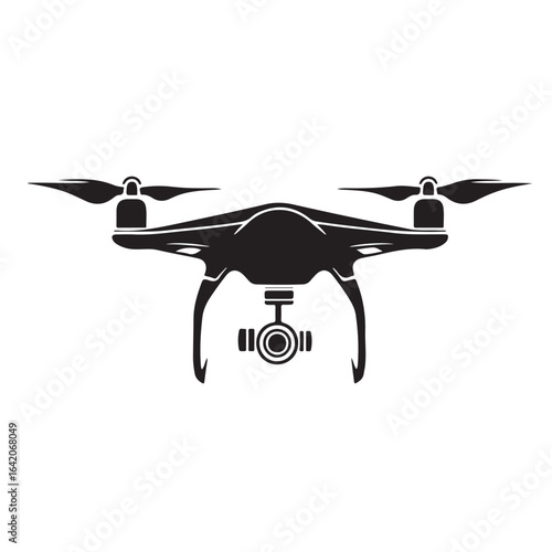 drone icon, drone silhouette vector illustration-simple silhouette illustration of drone, perfect for drone logos and icons