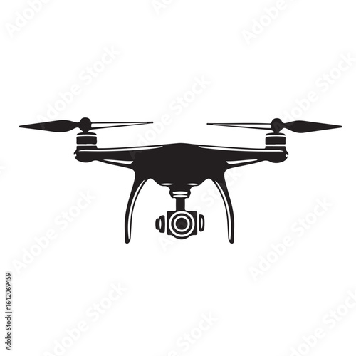 drone icon, drone silhouette vector illustration-simple silhouette illustration of drone, perfect for drone logos and icons
