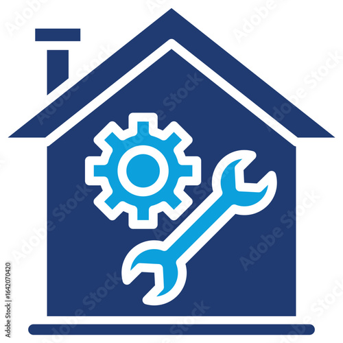 Spare Part Flat Blue Icon