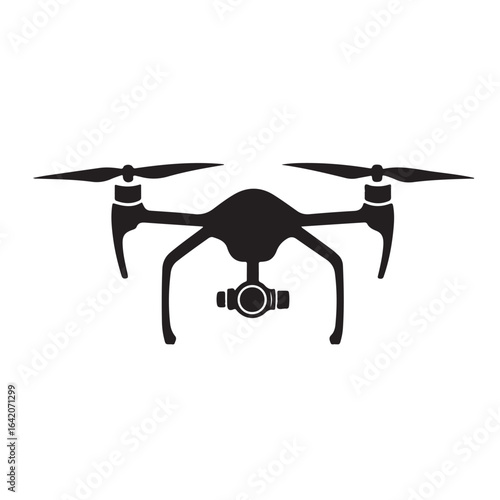 drone icon, drone silhouette vector illustration-simple silhouette illustration of drone, perfect for drone logos and icons