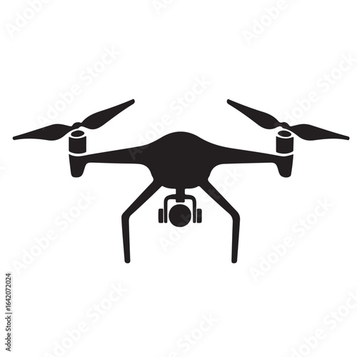 drone icon, drone silhouette vector illustration-simple silhouette illustration of drone, perfect for drone logos and icons