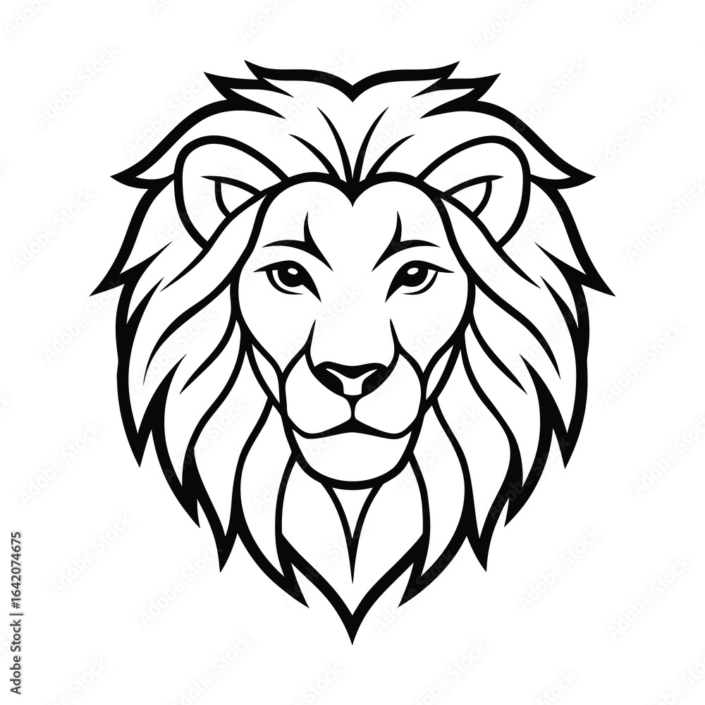 Obraz premium lion head vector
