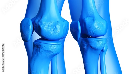 blue knee joints anatomy, close-up view clip art preview