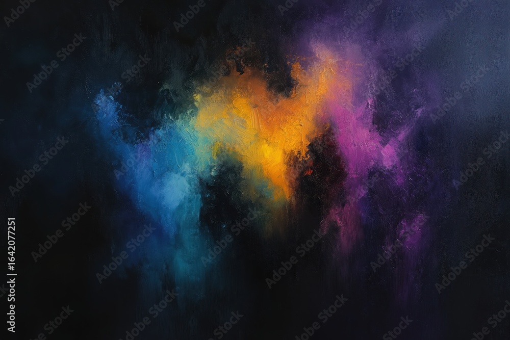Fototapeta premium Colorful abstract texture oil painting vibrant hues digital artwork modern art artistic interpretation