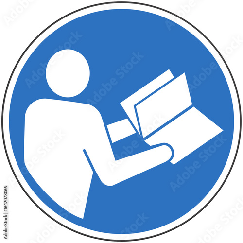 Valokuva Panneau Obligation de Lire la Notice, Signalisation Circulaire pour la Sécurité