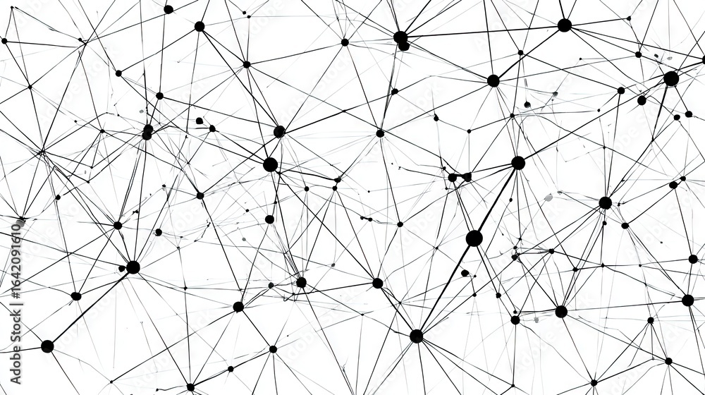 Fototapeta premium Abstract network design with lines and points.