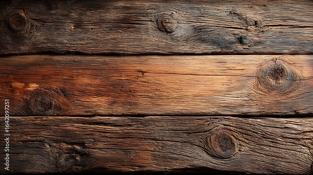 Naklejka premium Wooden tabletop top view background, seamless and natural