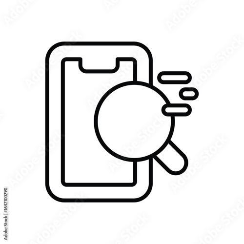 Mobile Search icon vector