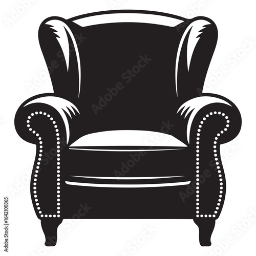 Armchair silhouette vector