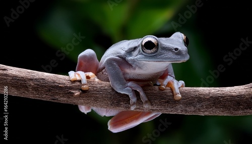 cope s gray treefrog blending into a branch in natural camouflage