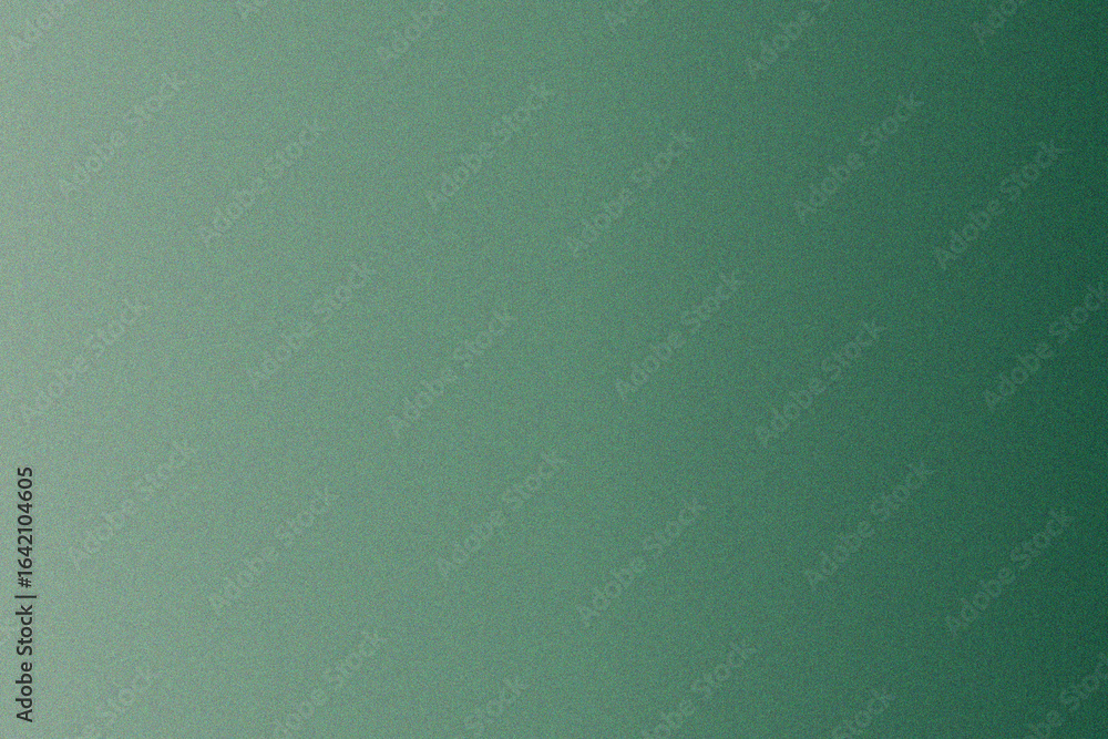 Fototapeta premium Grainy Textured Green Background. Grain Texture Noise Background In Subtle Green Gradient For Wallpapers, Web, Banner, Print, Etc.