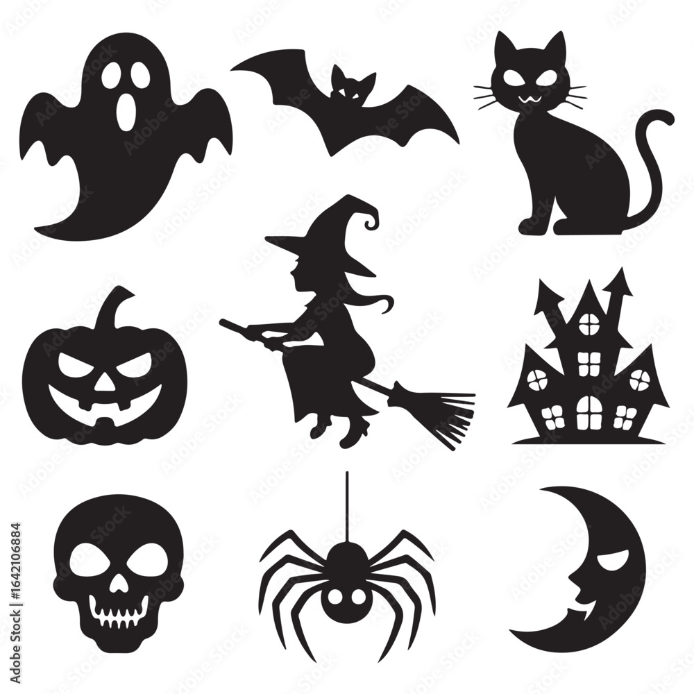 Obraz premium Set of Halloween elements