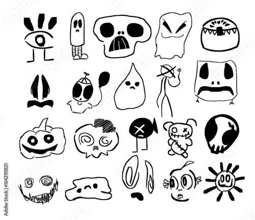 Simple Halloween Monster set