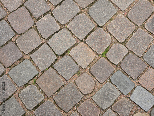 Cobblestone Pavement Diagonal Pattern