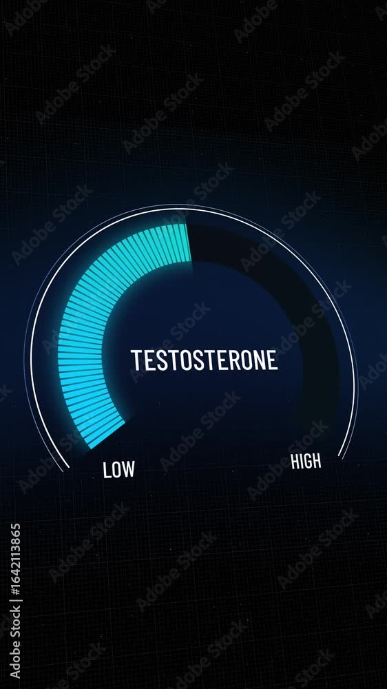 Foolishness Meter Rising Animated testosterone meter rising from low to high level, digital ...